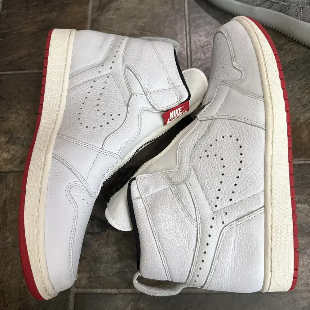 Size 13 - Air Jordan 1 Retro Zip High White University Red LEP